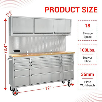 CT Copper Tailor 72-inch Rolling Tool Chest - Image 3