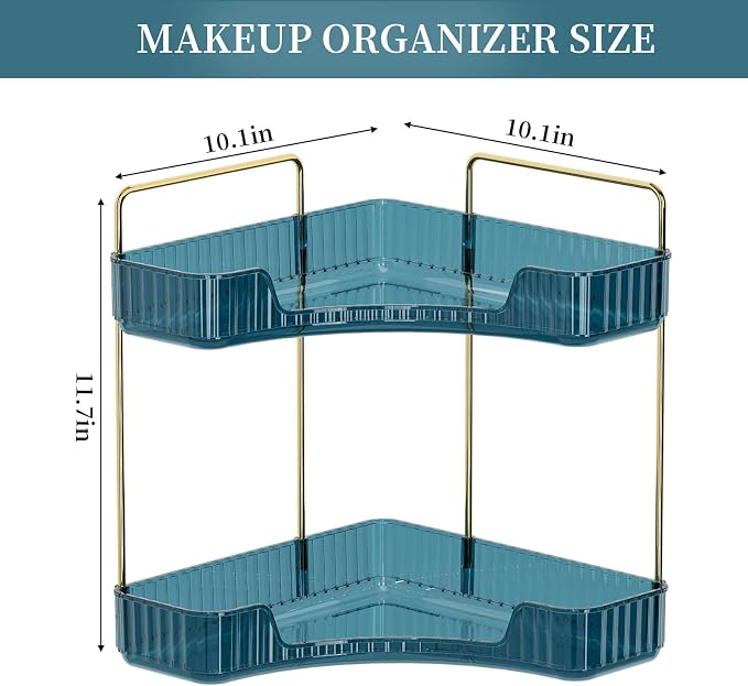 Corner Bathroom Countertop Organizer, Vanity Organizer Trays - Image 4
