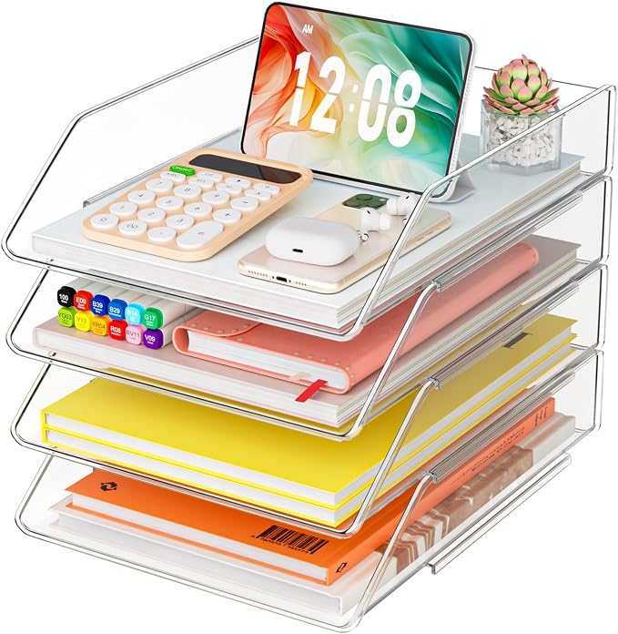 YKLSLH 4 Tier Paper Organizer Letter Tray by YKLSLH