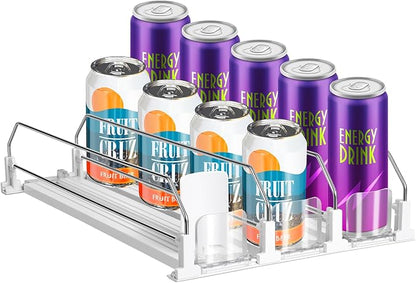 asika Drink Organizer for Fridge, Adjustable Width Soda Can Dispenser for - Image 9