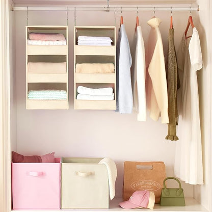 GRANNY SAYS 3 Shelf Hanging Closet Organizers and Storage, Collapsible Closet - Image 4