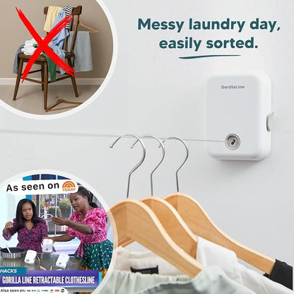 GorillaLine - Retractable Clothesline Indoor Outdoor Clothes Line | Heavy Duty - Image 3