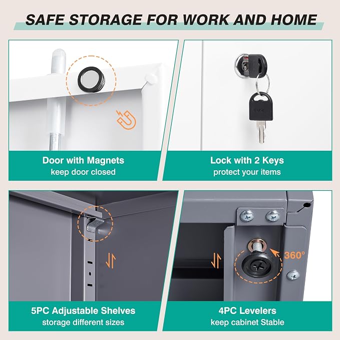 Wide & Deep Metal Storage Cabinet - Image 6