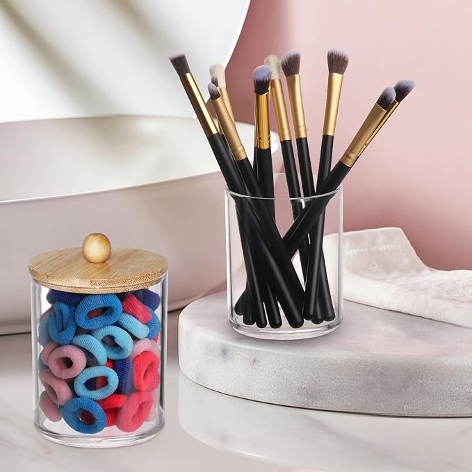 Tbestmax 10 Oz Cotton Swab/Ball/Pad Holder, Qtip Apothecary Jar - Image 4