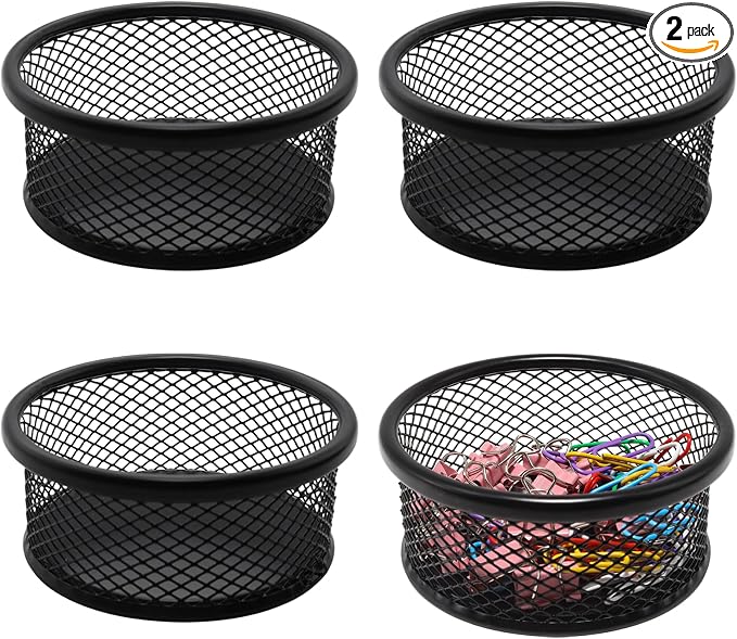 2 Pack Mesh Paper Clip Holder, Paperclip Holder by Unknown