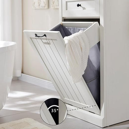 Tilt Out Trash Can Cabinet, 10 Gallon Farmhouse Laundry Hamper Cabinet - Image 5