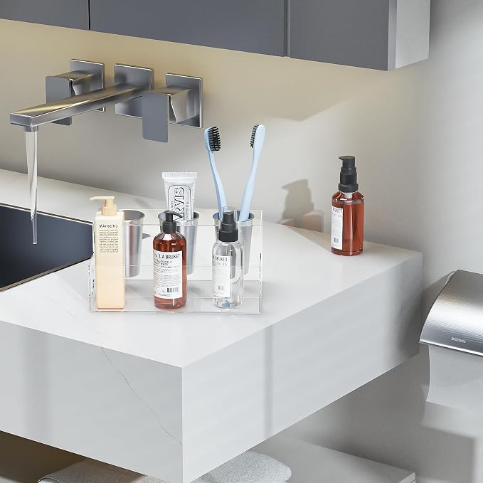 Clear Hair Tool Organizer, Blow Dryer Holder, Acrylic Bathroom Supplies - Image 7