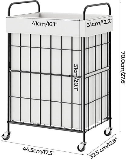Laundry Hamper with Wheels, 90L Laundry Basket with Handle, Laundry Sorter with - Image 7