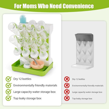 Baby Bottle Drying Rack, Space Saving Baby Bottle Organizer - Image 4
