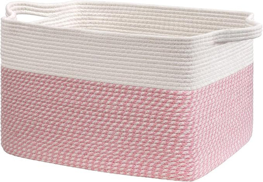 Goodpick Large Woven Blanket Basket 21.6" x 14.9" x 11.8" Storage Baskets by Goodpick