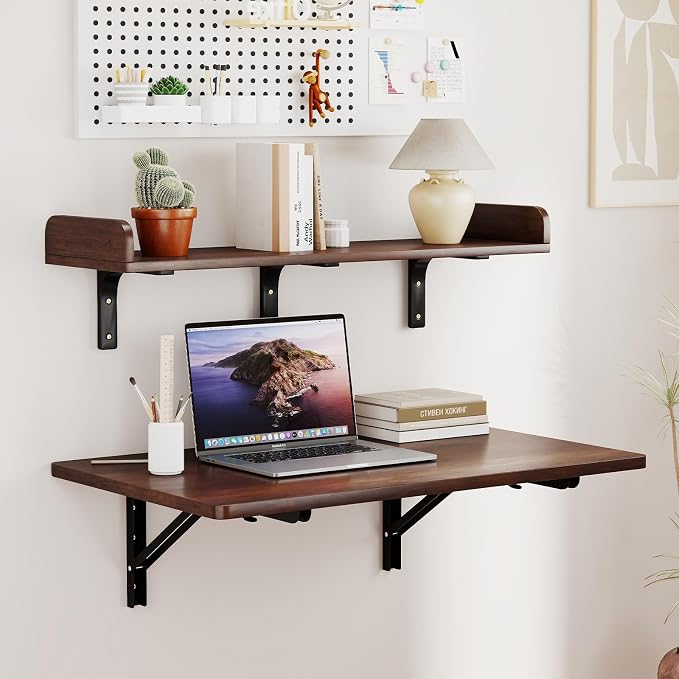 Nisorpa 2 Layers Wall Mounted Folding Table by Nisorpa