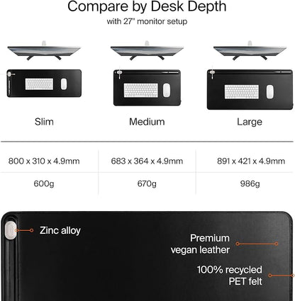 Orbitkey Premium Leather Desk Mat Slim | Multi-Purpose & Waterproof Table - Image 5