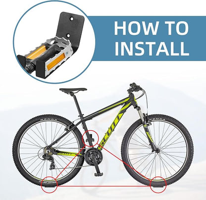 6 Pack Bike Wall Mount Bike Pedal Hanger Wall Mount Bike Hangers Heavy Duty - Image 3