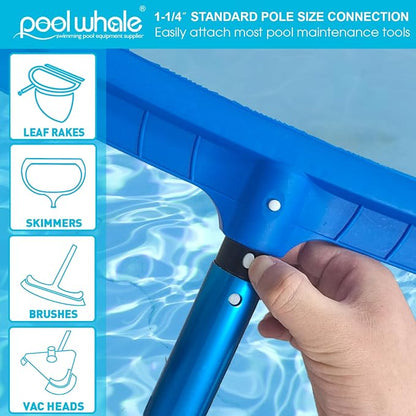POOLWHALE Premium 15 Foot Telescopic Swimming Pool Pole, Adjustable 3 Piece - Image 3