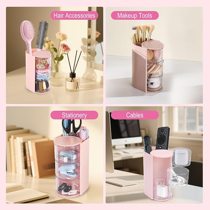Hair Accessory Organizer, hair brush organizer, 3-Layer Clear Hair Accessories - Image 5