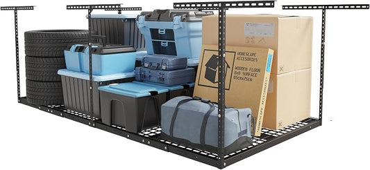 FLEXIMOUNTS 4x8 Overhead Garage Storage Rack, Adjustable Organization System by FLEXIMOUNTS