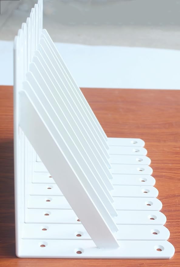 20 Pack L8 x H 6" White Heavy Duty Shelf Brackets - Image 3