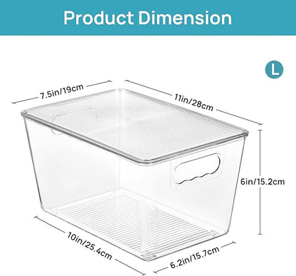 Vtopmart 2 Pack Clear Stackable Storage Bins - Image 7