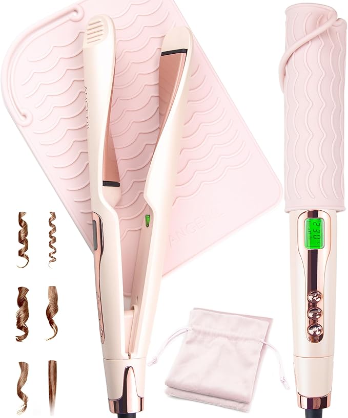 ANGENIL Pro Twist Flat Iron Hair Straightener, 2 in 1 Straightener and Curling by ANGENIL