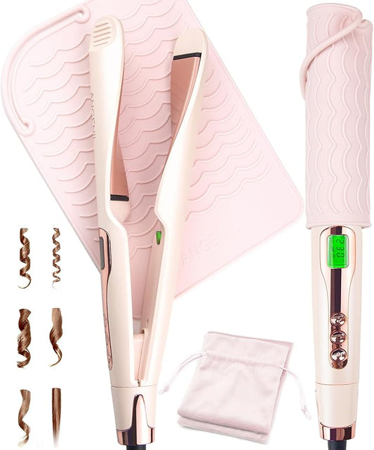 ANGENIL Pro Twist Flat Iron Hair Straightener, 2 in 1 Straightener and Curling by ANGENIL