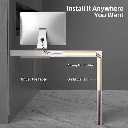 YECAYE 157in Cable Management, Cord Organizer, Easy Install Self-Adhesive Cable - Image 4