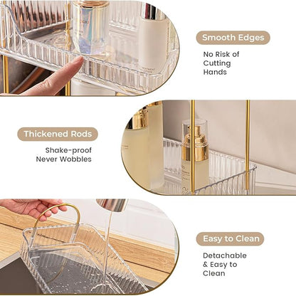 Aveniee Bathroom Counter Organizer, 2 Tier Perfume Skin Care Countertop Storage - Image 4