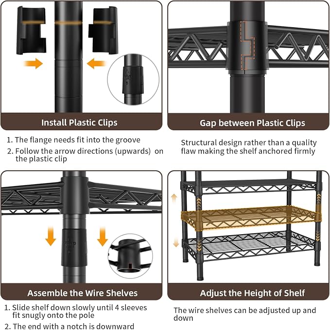 Clothes Rack, Heavy Duty Garment Rack 3 Tier Adjustable - Image 7