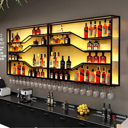 78.8in Wall Mounted Wine Rack by Dawselod