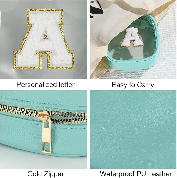 YOOLIFE Initial Make Up Bag Travel Toiletry Bag - Image 4