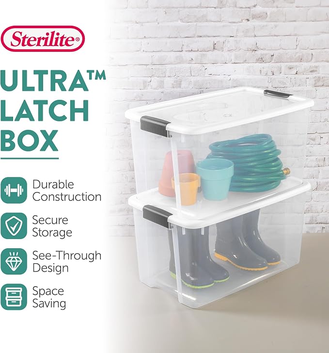Sterilite 8 Pack Ultra Latching Box, Storage Bins - Image 2