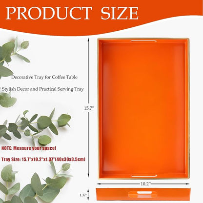Spsyrine Orange Decorative Serving Tray - Image 3