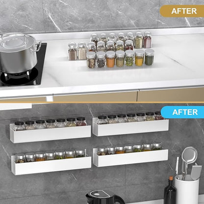 PMMASTO Adhesive Acrylic Spice Rack Organizer - Image 7