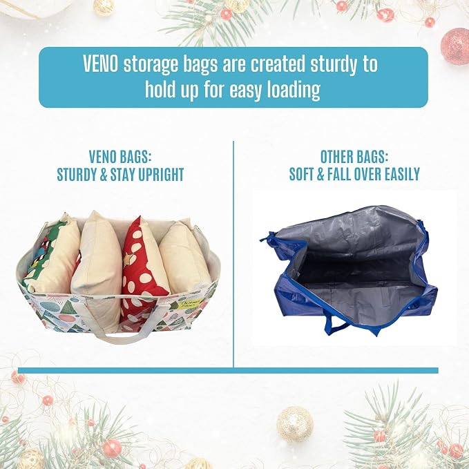 VENO 2 Pack Moving Bags, Large Christmas Storage Bins - Image 6