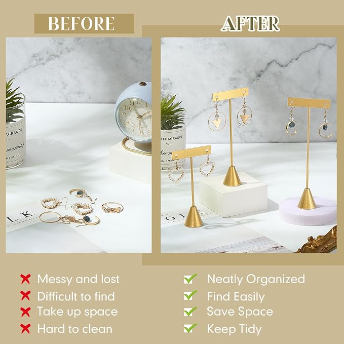 Marsui 12 Pcs Earring Display Set Earring T Bar Display Earring Holders - Image 5
