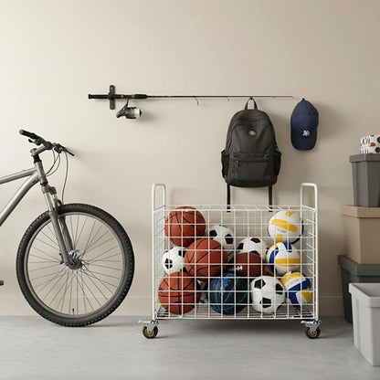 MyGift Professional Gym Metal Multi Sports Ball Storage Cart - Image 7