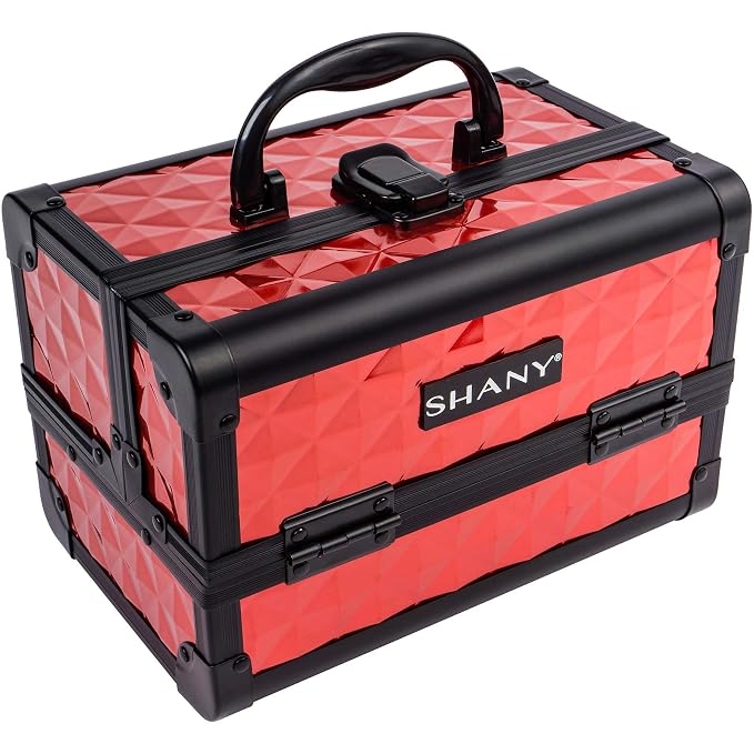 SHANY Chic Makeup Train Case Cosmetic Box Portable Makeup Case Cosmetics Beauty - Image 2