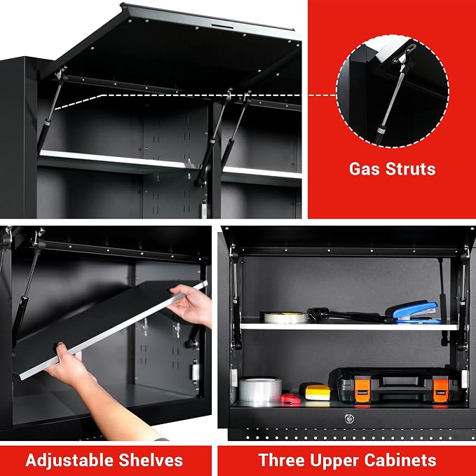 CT Copper Tailor 72-inch Tool Chest Cabinet Rolling Garage Workbench - Image 4