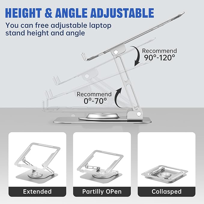 Laptop Stand for Desk, Adjustable Computer Stand - Image 4
