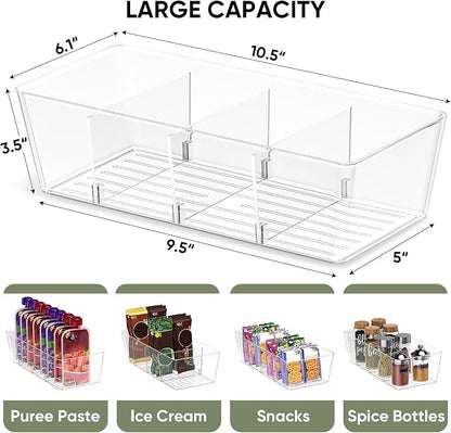BALEINE Pantry Organizers and Storage Bins, Plastic Clear Storage Bins - Image 4