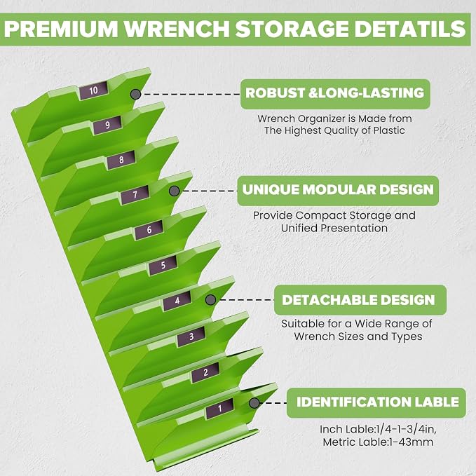 40PCS Modular Wrench Organizer Wrench Holder - Image 6