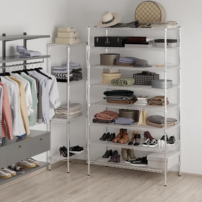 24" Deep x 48" Wide x 86" Height Wire Shelving Kit | 8-Tier | NSF Commercial - Image 4
