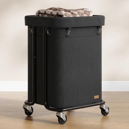 Laundry Basket with Wheels 150L/40Gal, Rolling Laundry Hamper with Steel Fram by Nunsino