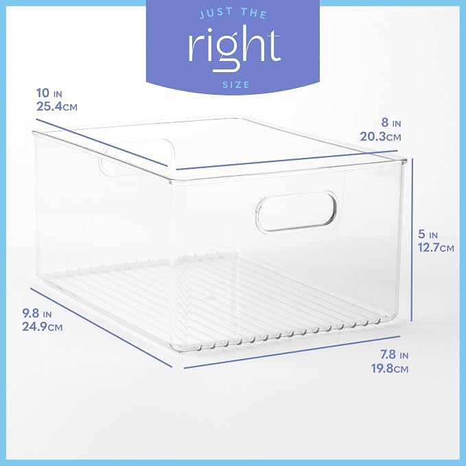primebox Plastic Food Storage 2 Pack Clear Container Bin - Image 3