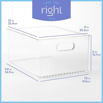 primebox Plastic Food Storage 2 Pack Clear Container Bin - Image 3