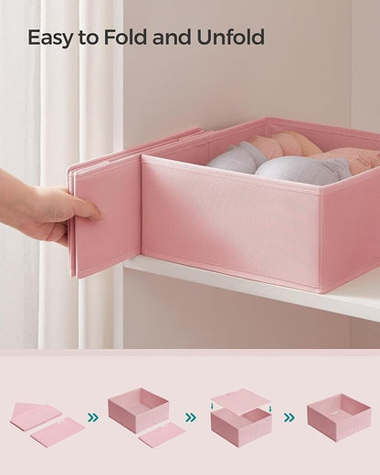 SONGMICS Drawer Organizers, Dresser Divider Organizers, Foldable Fabric Storage - Image 6