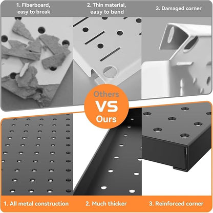 WALMANN Metal Pegboard Panels for Wall Tools Storage Pegboard for Garage - Image 5