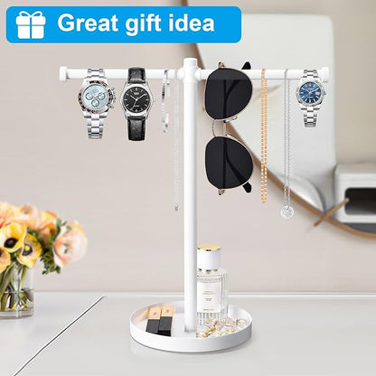 Jewelry Necklace Organizer Stand, 12.9" Tall Sturdy Metal Jewelry Stand - Image 6