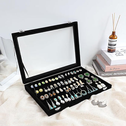 Wudygirl Earring Organizer Tray Jewelry Organizer 32 Pairs Earring Box - Image 4