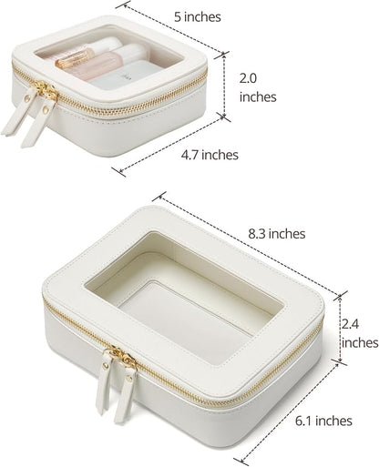 Popvibe Clear Makeup Bag Travel Cosmetic Case Transparent Toiletry Bag - Image 2