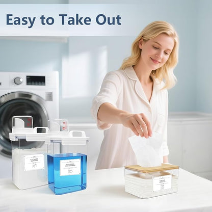 2+1 Pack Laundry Detergent Dispenser and Dryer Sheet Holder Set, 61 oz Laundry - Image 6